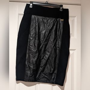 NWT Women's Medium Calvin Klein Black "Power Stretch" Midi Skirt